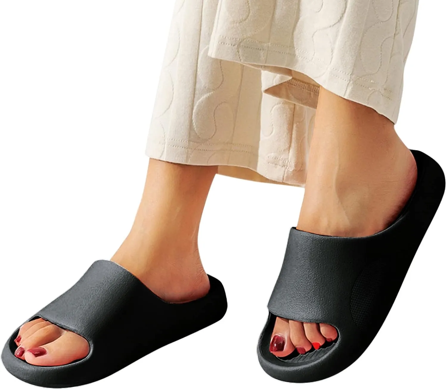Mens Slippers Shower Shoes Women Slides for Men Womens Slides Drainage Hole Open Toe Lightweight Slippers