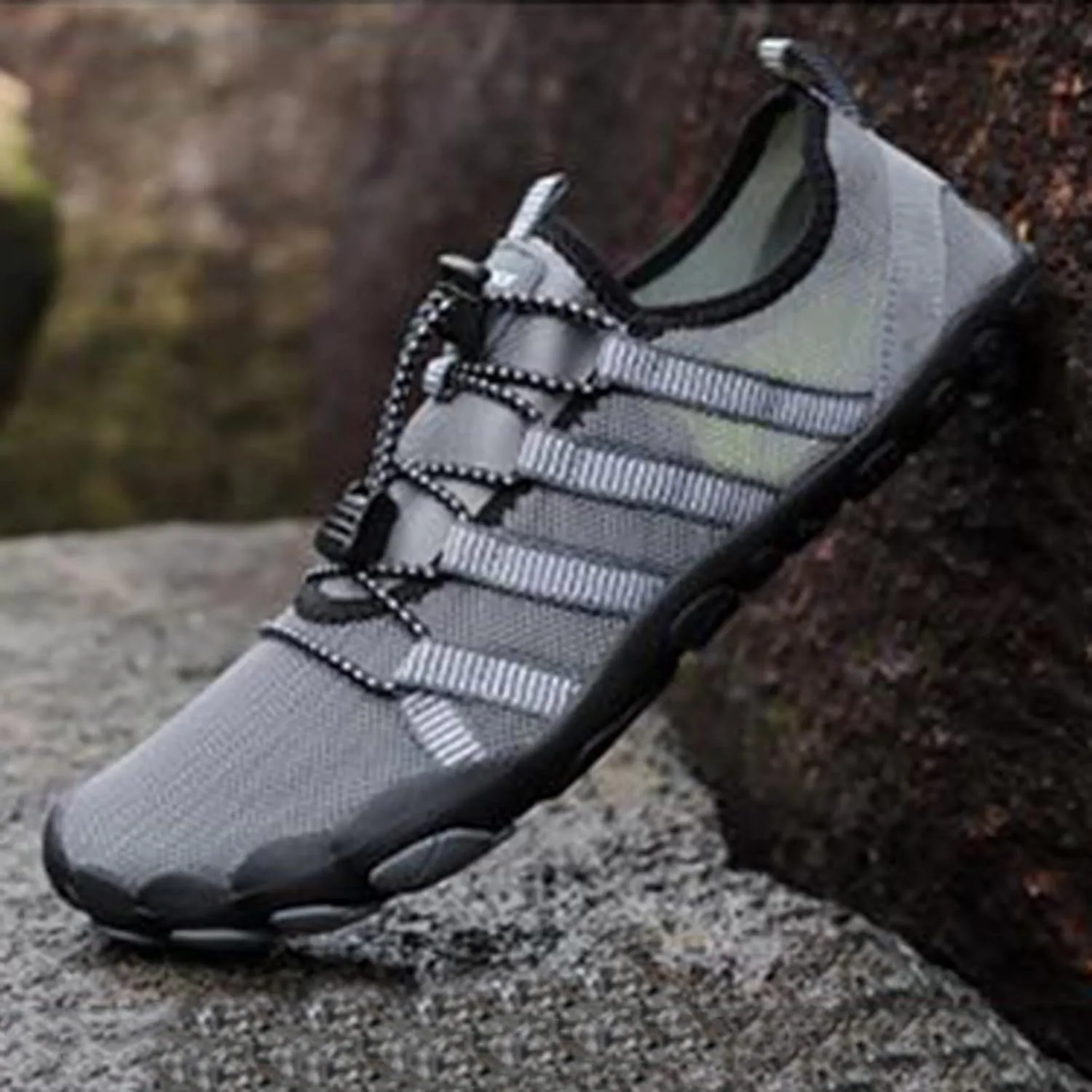 Men's Wading Shoes Outdoor Swim Sports Shoes Flat Breathable Quick-Dry Surfing Shoe Minimalist Grounded Footwear