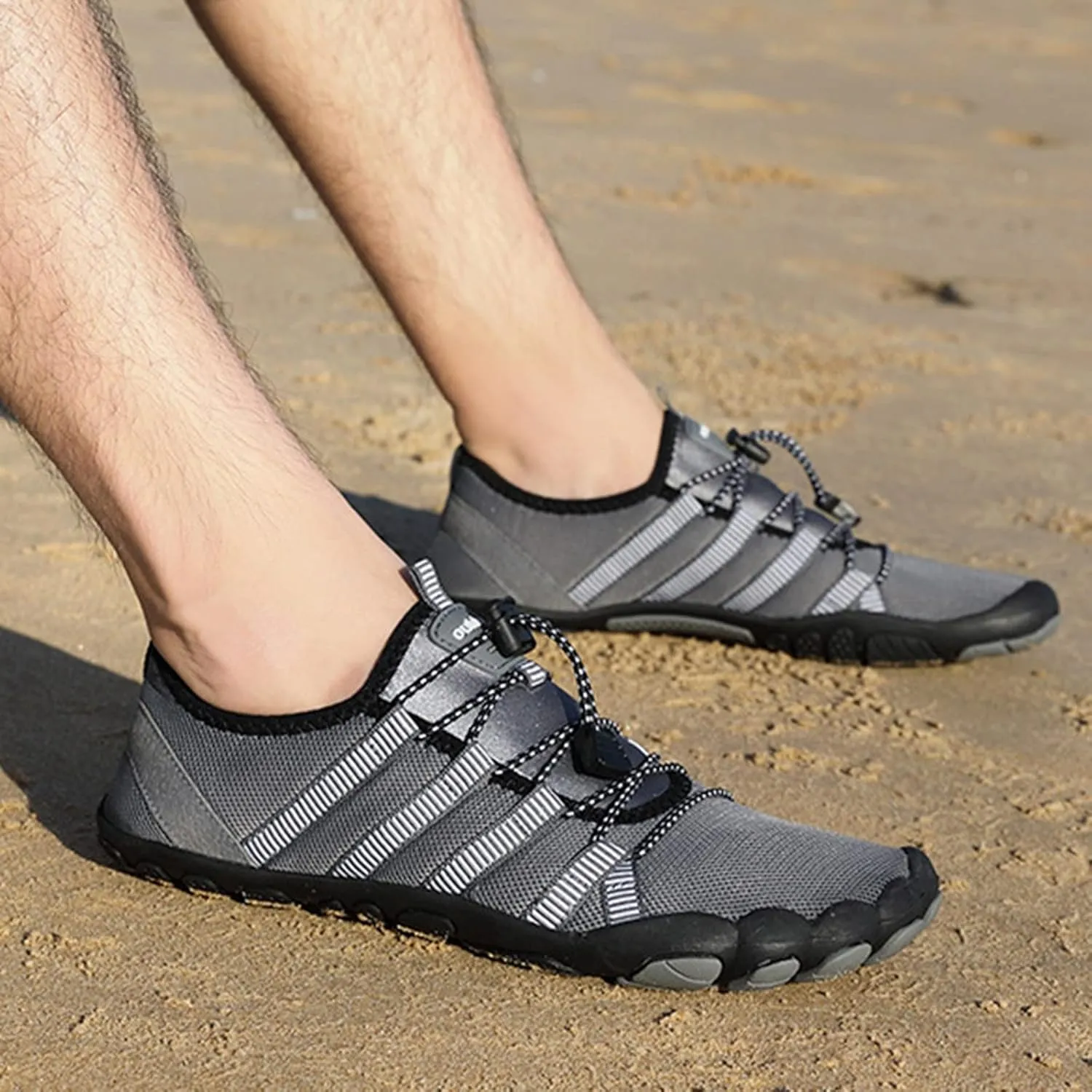Men's Wading Shoes Outdoor Swim Sports Shoes Flat Breathable Quick-Dry Surfing Shoe Minimalist Grounded Footwear