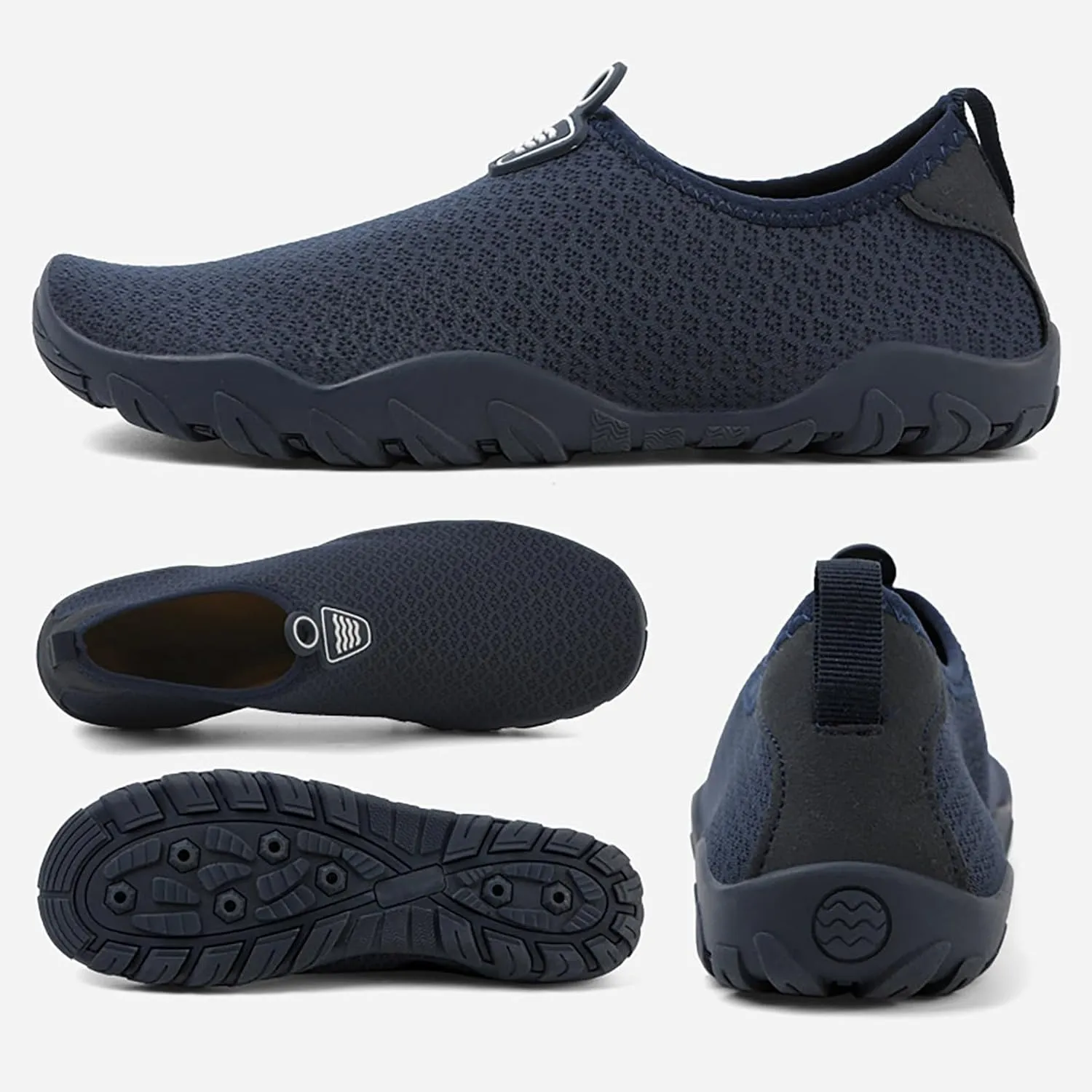 Mens Water Shoes Wide Width Non Slip Athletic Footwear Wide Toe Water Shoes Barefoot