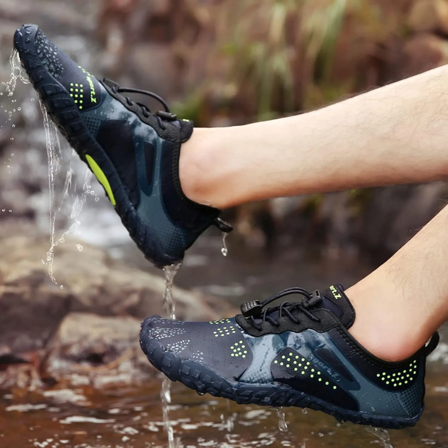 Mens Water Shoes with Arch Support Swim Aqua Socks Beach Pool Essentials Barefoot Surf River Slip on Sneakers Women Wide Width Mens Shoes Casual for Indoor Sport