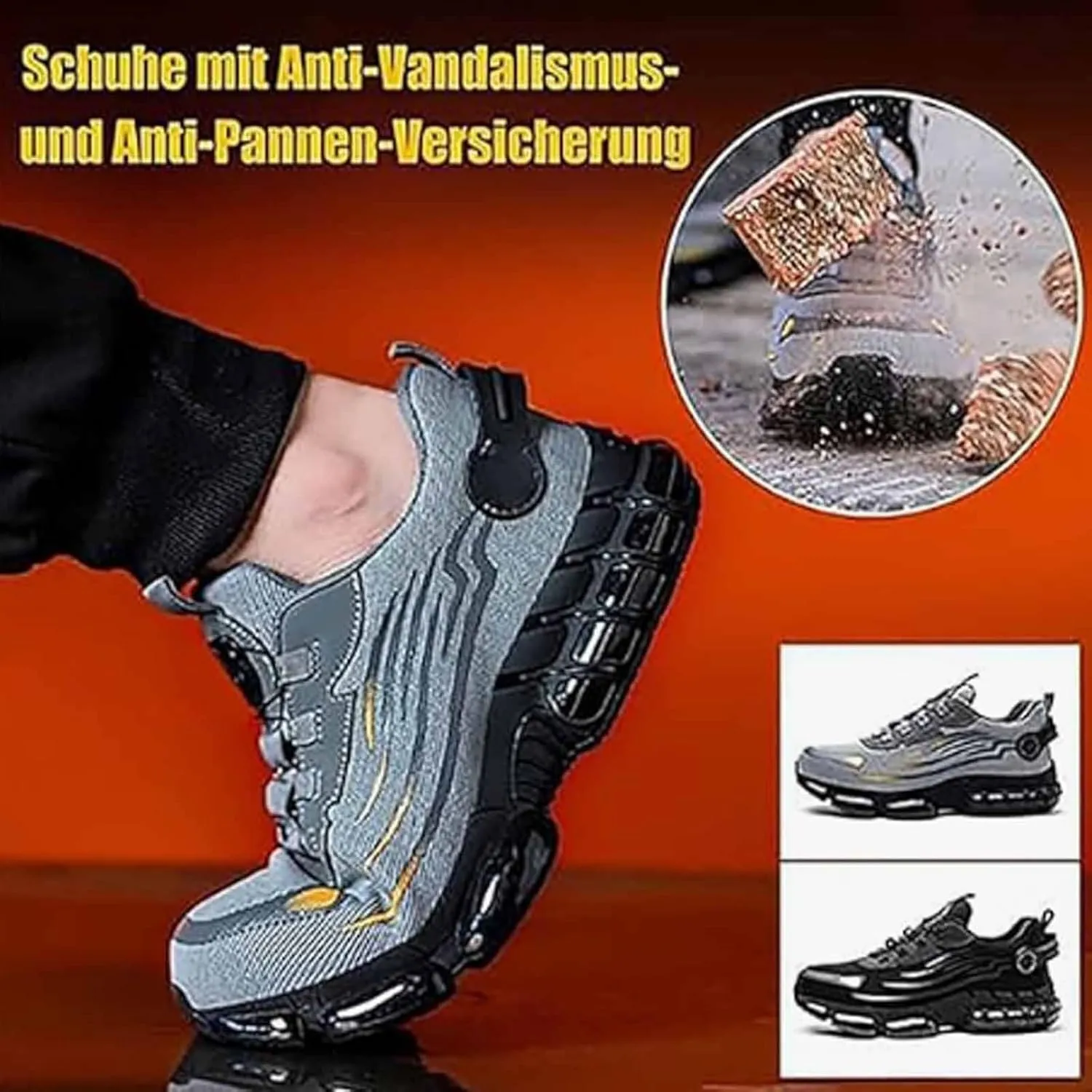 Noozier Safety Shoes, Ironstride Work Shoes, Noozier Safety Shoe Mens Steel Toe, Comfortable Puncture Proof Sneakes Boots Air Cushion