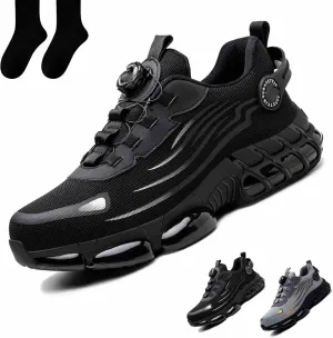 Noozier Safety Shoes, Ironstride Work Shoes, Noozier Safety Shoe Mens Steel Toe, Comfortable Puncture Proof Sneakes Boots Air Cushion