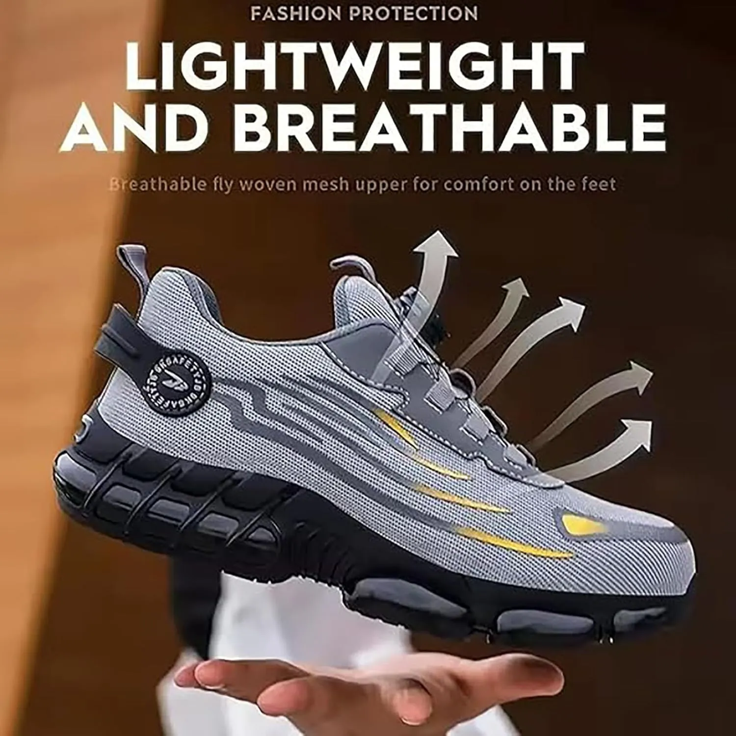 Noozier Safety Shoes, Ironstride Work Shoes, Noozier Safety Shoe Mens Steel Toe, Comfortable Puncture Proof Sneakes Boots Air Cushion