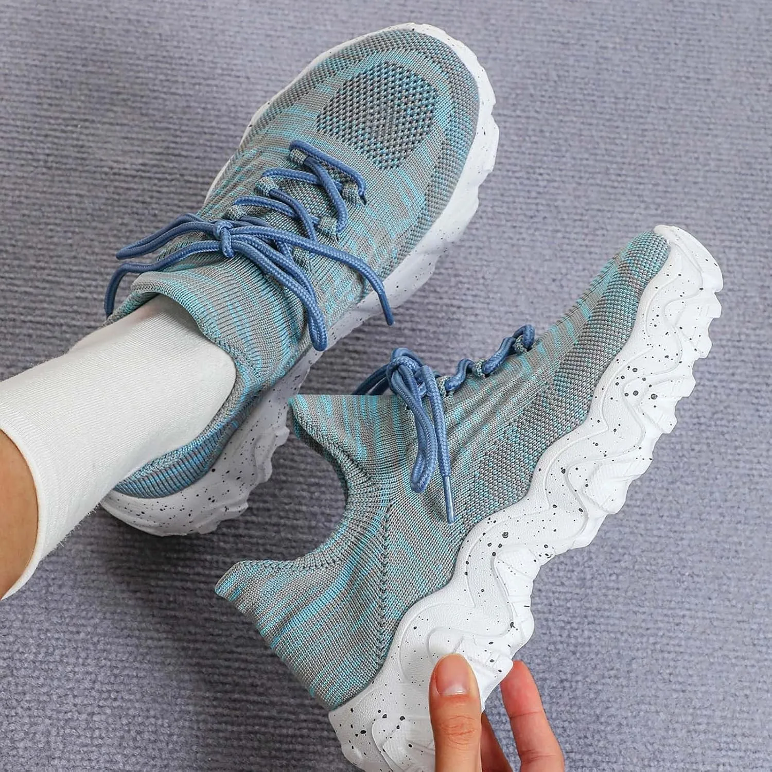 Nurse Babe Shoes for Women Breathable Mesh Casual Footwear Walking Running Sneakers with Arch Support Lightweight Non-Slip Orthopedic Sneakers Comfort Wear Orthowear Shoe
