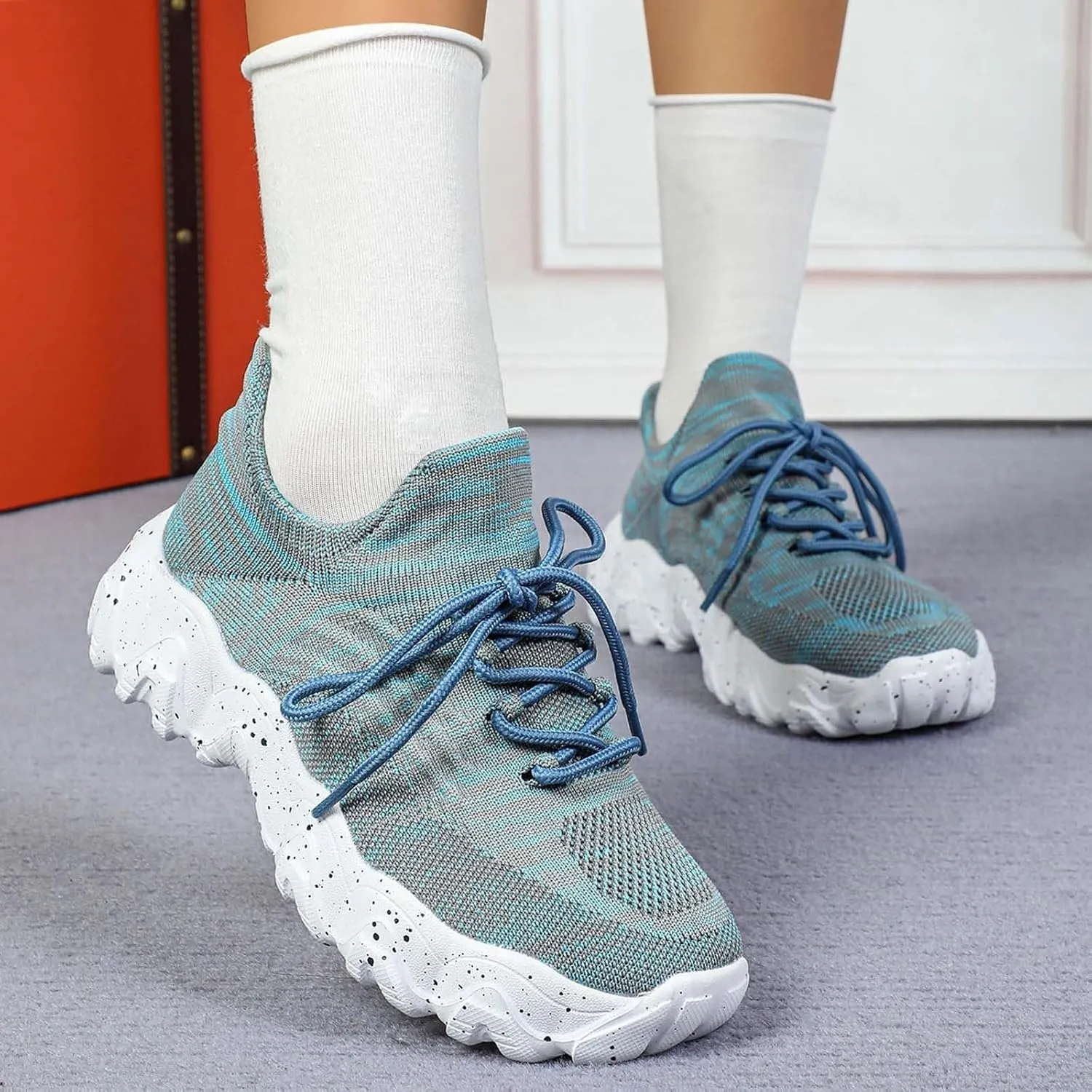 Nurse Babe Shoes for Women Breathable Mesh Casual Footwear Walking Running Sneakers with Arch Support Lightweight Non-Slip Orthopedic Sneakers Comfort Wear Orthowear Shoe