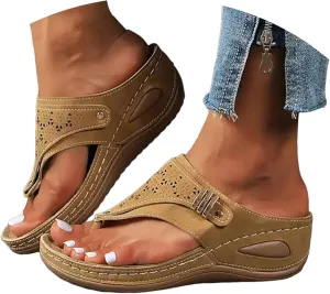 Orthopedic Sandals for Women Dressy Comfortable Arch Support Platform Wedge Sandals Summer Vacation Beach Shoes