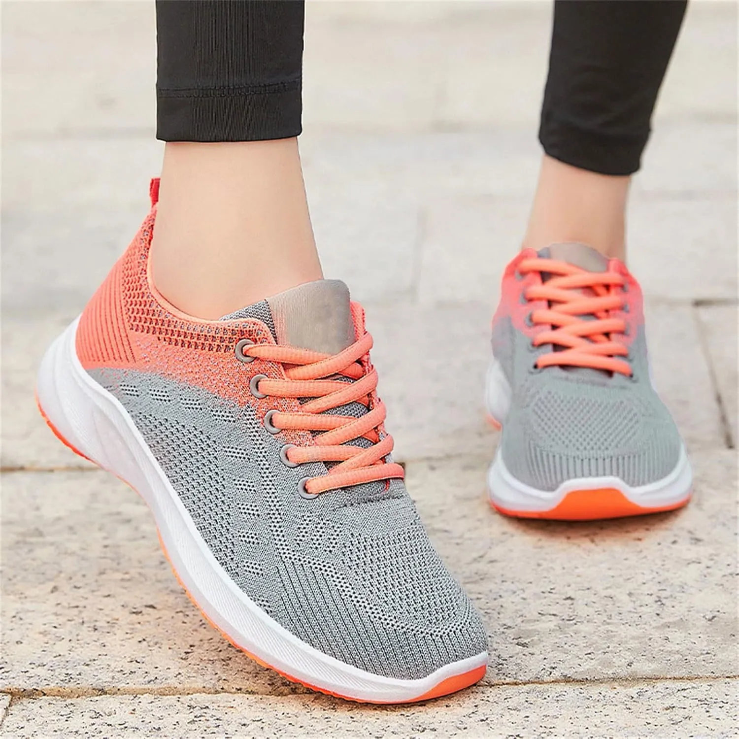 Orthopedic Shoes for Women Comfortable Arch Support Sports Shoes Lightweight Breathable Non-Slip Walking Shoe Casual Slip On Running Sneakers for Tennis Gym Running Workout Yoga