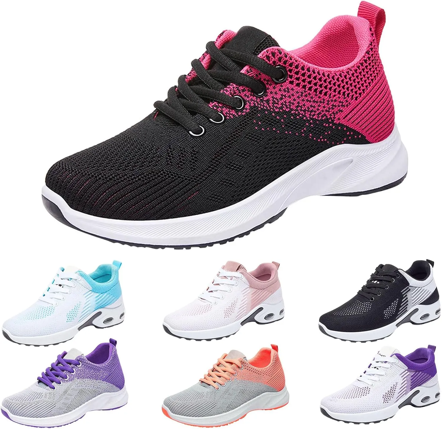 Orthopedic Shoes for Women Comfortable Arch Support Sports Shoes Lightweight Breathable Non-Slip Walking Shoe Casual Slip On Running Sneakers for Tennis Gym Running Workout Yoga