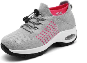 Orthopedic Sneakers for Women Slip-On Breathable Mesh Trainers Fashion Comfortwear Ortho Shoes Casual Ladies Air Cushion Athletic Shoes Lightweight Breathable Walk Shoe