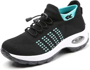 Orthopedic Sneakers for Women Slip-On Breathable Mesh Trainers Fashion Comfortwear Ortho Shoes Casual Ladies Air Cushion Athletic Shoes Lightweight Breathable Walk Shoe