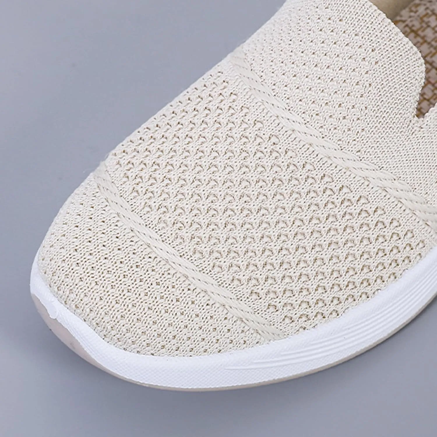 Orthopedic Sneakers for Women Summer Breathable Mesh Slip On Soft Sole Walking Shoes Lightweight Casual Comfortable Fashion Tennis Shoes with Arch Support