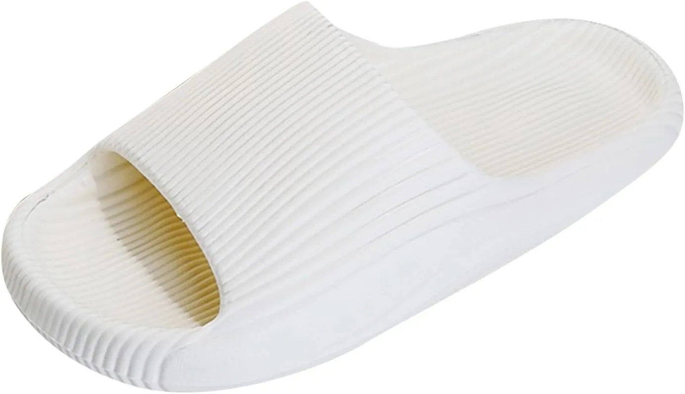 Pillow Slippers Womens Shower Shoes Women and Men Cloud Slides Bathroom Slipper House Home Drainage Hole Non Slip