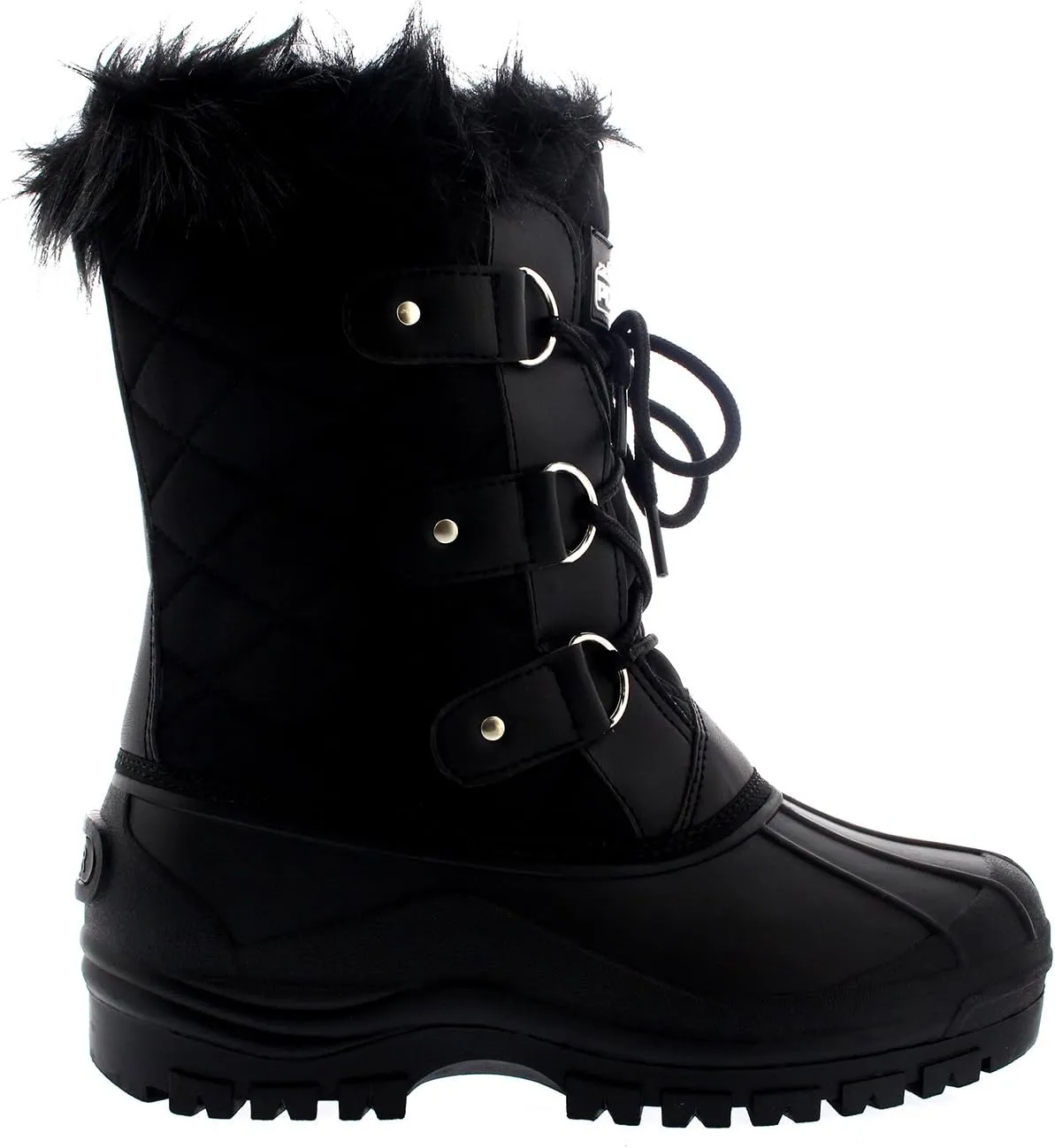POLAR Womens Mid Calf Mountain Walking Tactical Waterproof Boots