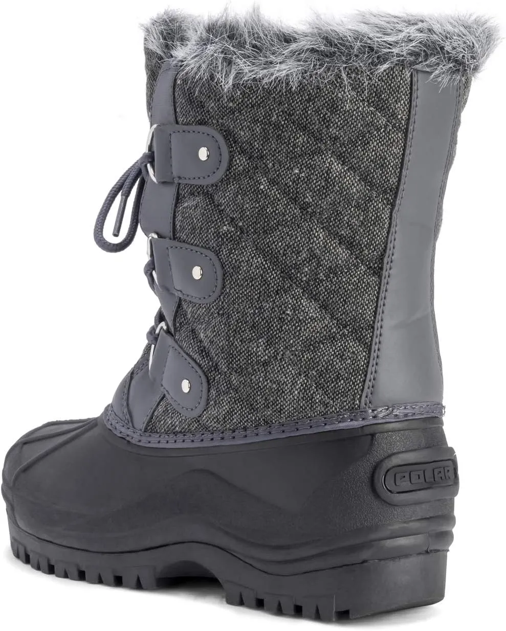 POLAR Womens Mid Calf Mountain Walking Tactical Waterproof Boots