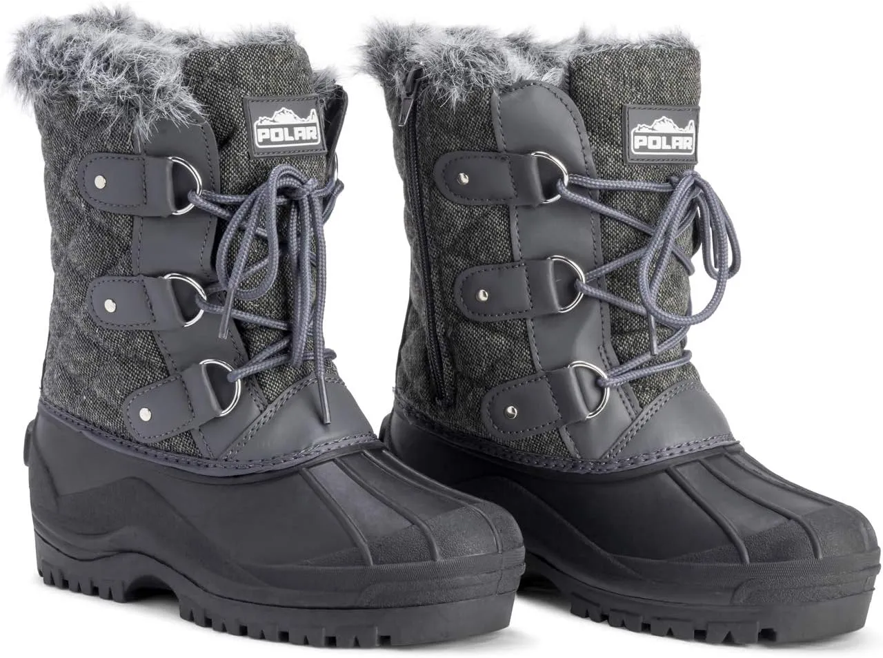 POLAR Womens Mid Calf Mountain Walking Tactical Waterproof Boots
