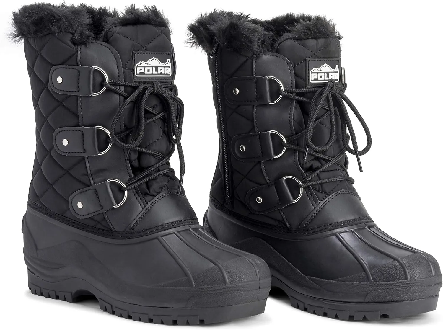 POLAR Womens Mid Calf Mountain Walking Tactical Waterproof Boots