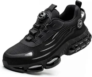 Prestivos Steel Toe Shoes Evontira - Men & Women's Unisex Adult Sneakers - Work Safety - Steel Toe - Comfortable - Lightweight - Black