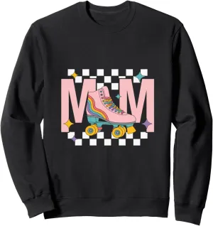 Retro Roller Skate Shoes Mom Roller Skating Sweatshirt