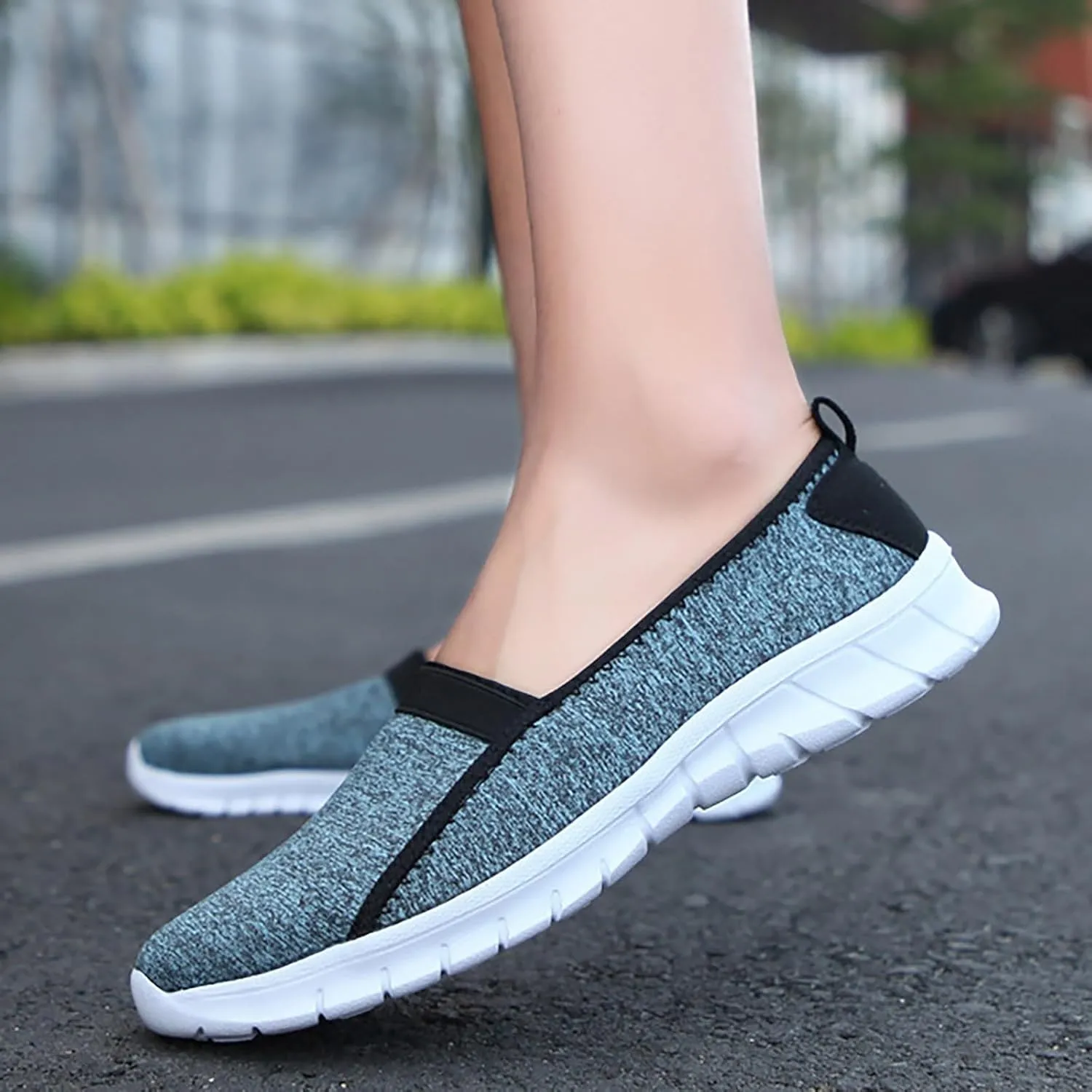 Running Shoes for Women Mesh Breathable Casual Shoes for Fall Walking Sneakers Slip on Walking Comfort Lightweight White Tennis Shoe Loafers Dress Shoe