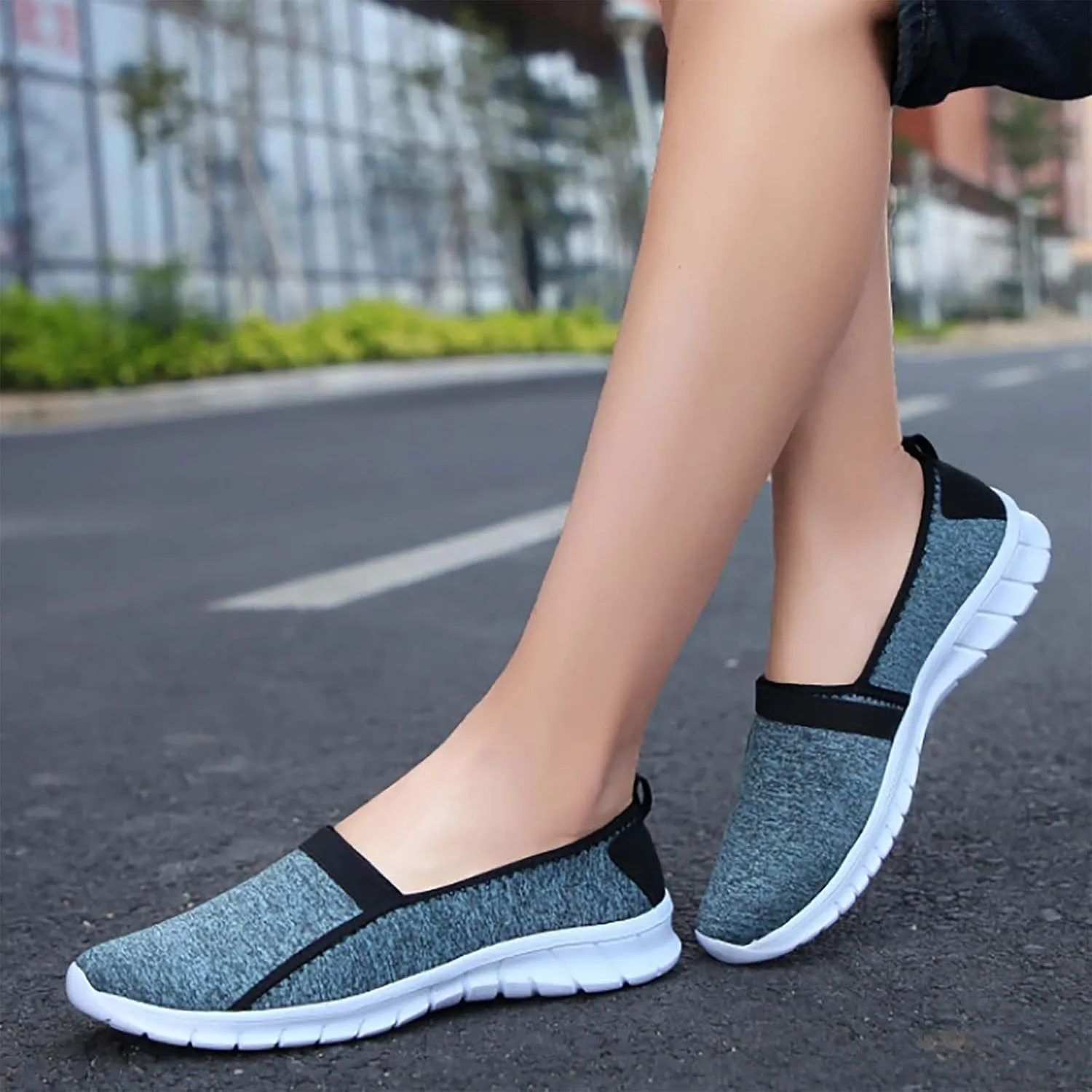 Running Shoes for Women Mesh Breathable Casual Shoes for Fall Walking Sneakers Slip on Walking Comfort Lightweight White Tennis Shoe Loafers Dress Shoe