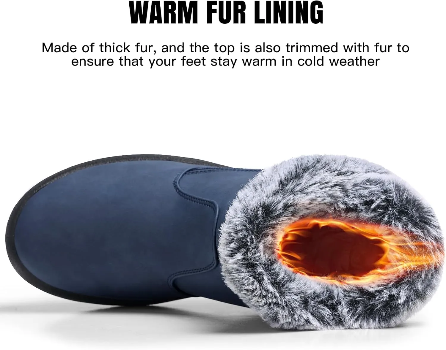 SHIBEVER Winter Boots for Women Waterproof: Womens Snow Boots Warm - Ankle Fur Lined Booties - Insulated Winter Shoes