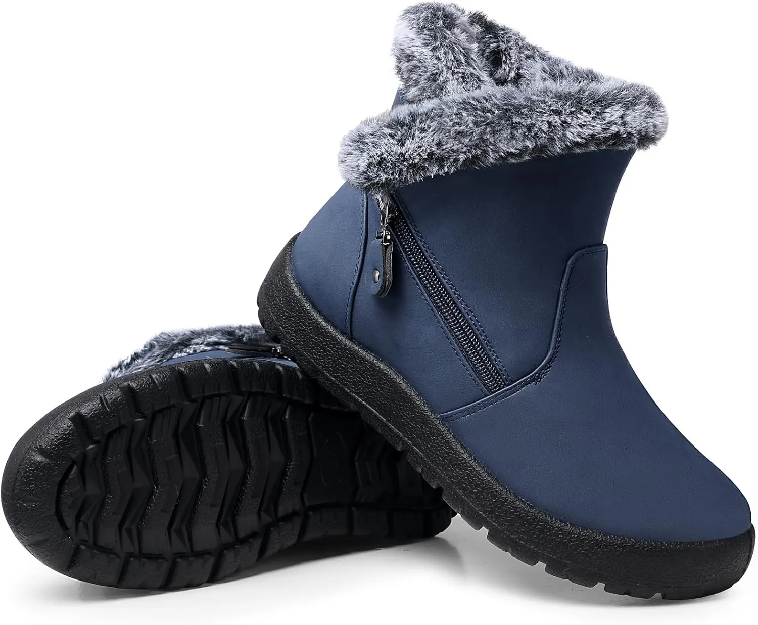 SHIBEVER Winter Boots for Women Waterproof: Womens Snow Boots Warm - Ankle Fur Lined Booties - Insulated Winter Shoes