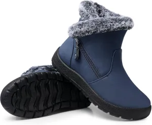 SHIBEVER Winter Boots for Women Waterproof: Womens Snow Boots Warm - Ankle Fur Lined Booties - Insulated Winter Shoes