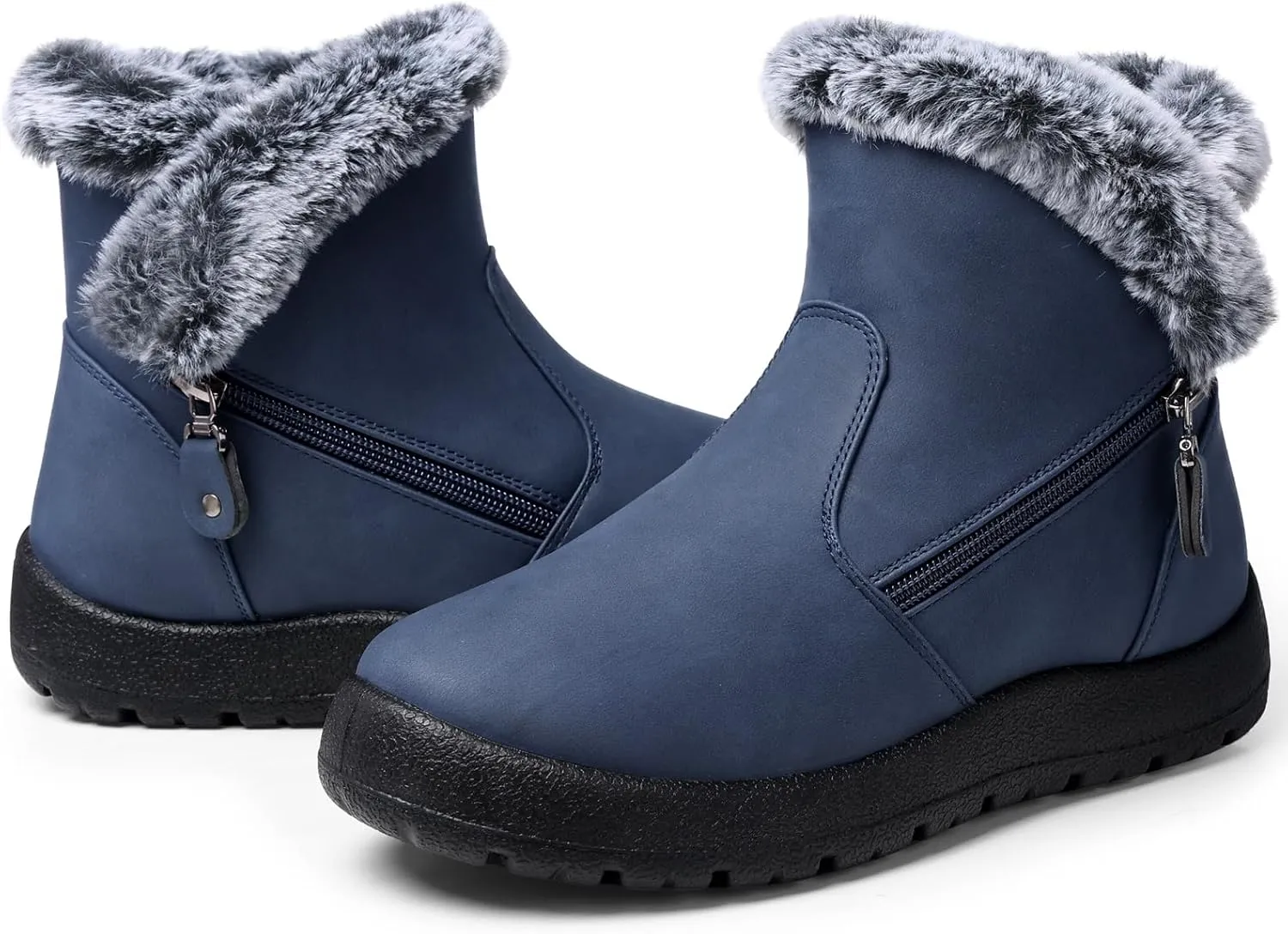SHIBEVER Winter Boots for Women Waterproof: Womens Snow Boots Warm - Ankle Fur Lined Booties - Insulated Winter Shoes