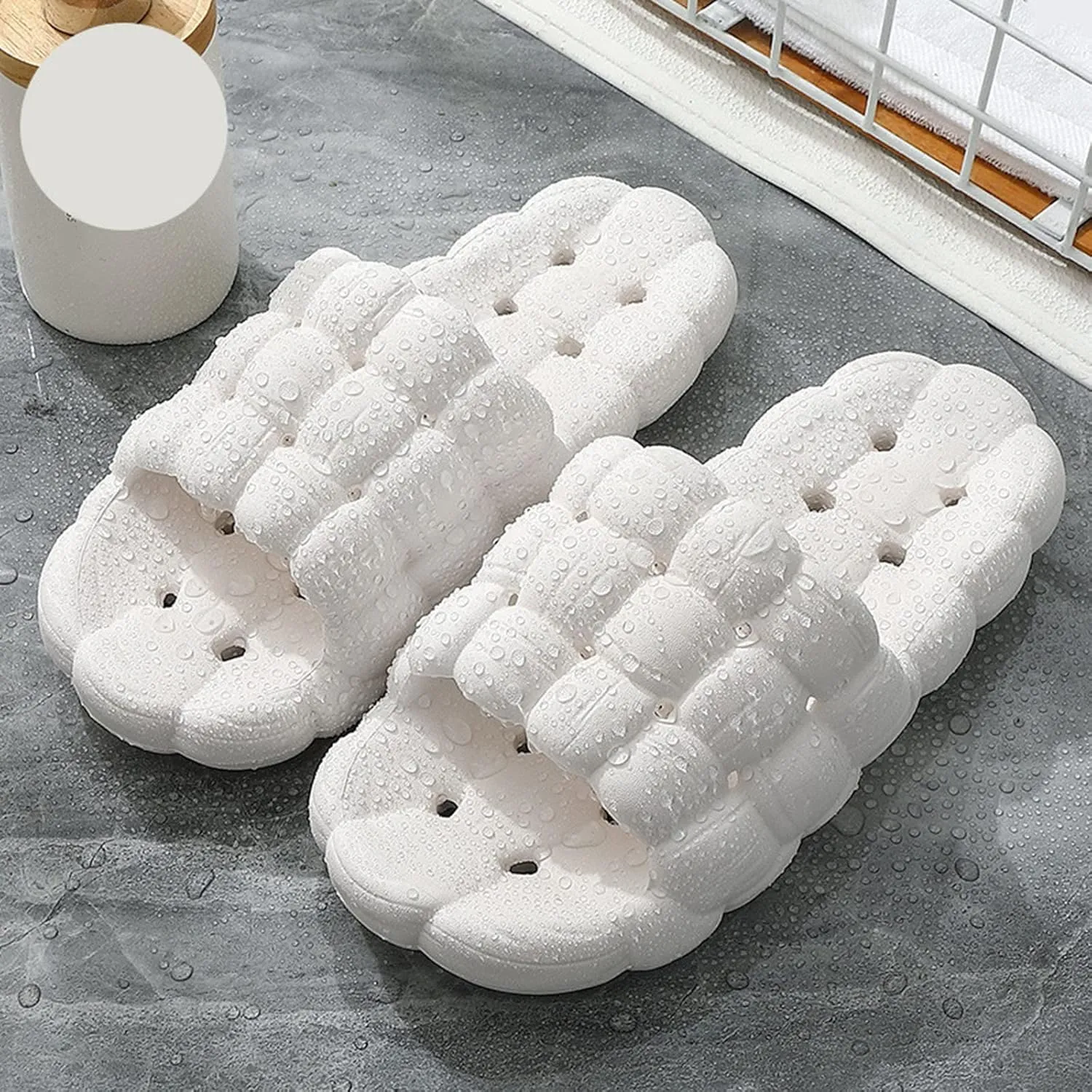 Shower Shoes for Women Shower Shoes with Drainage Holes Memory Foam Slides Sandal Slippers for Women