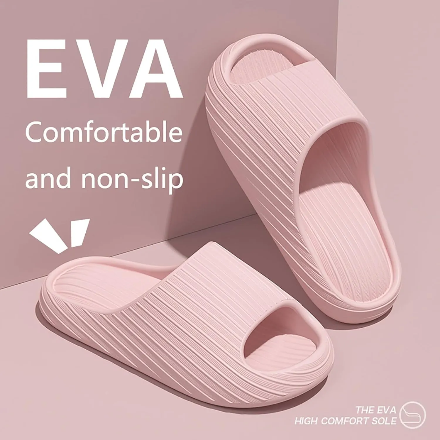 Shower Slides for Women Shower Shoes with Drainage Holes Comfortable Slides Sandals Women's Fashion Slippers