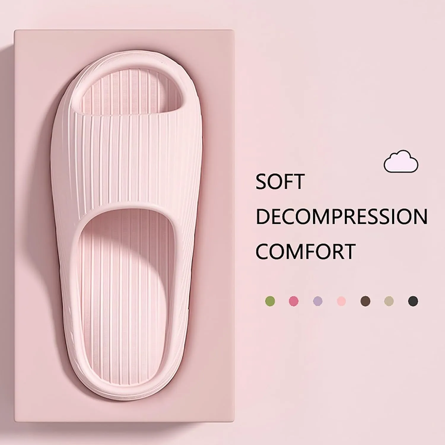 Shower Slides for Women Shower Shoes with Drainage Holes Comfortable Slides Sandals Women's Fashion Slippers