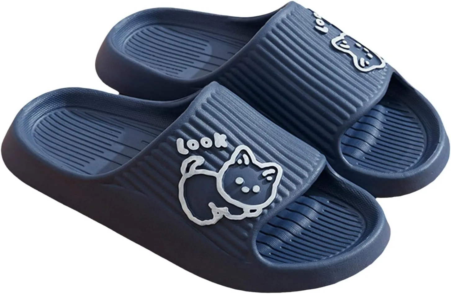 Showers Sandals Mens Cloud Slides Women and Men Pillow Slippers Shower Shoes Drainage Hole Non-Slip Dorms Outdoor