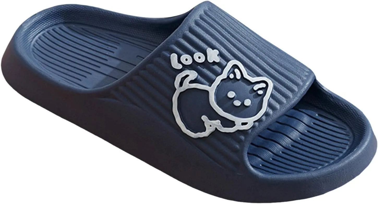Showers Sandals Mens Cloud Slides Women and Men Pillow Slippers Shower Shoes Drainage Hole Non-Slip Dorms Outdoor