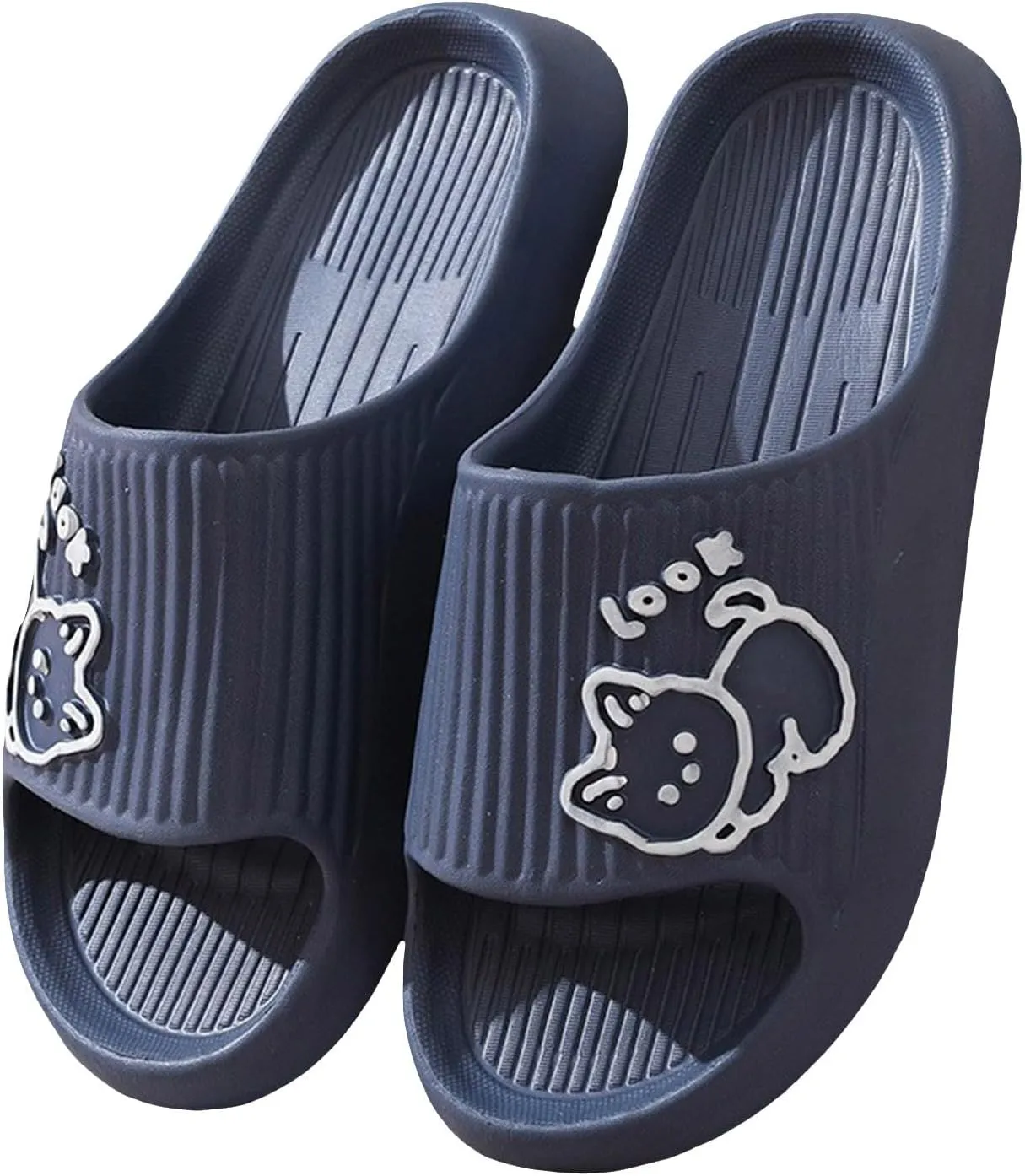 Showers Sandals Mens Cloud Slides Women and Men Pillow Slippers Shower Shoes Drainage Hole Non-Slip Dorms Outdoor