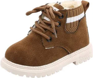 Snow Boots for Kids Winter Booties Zipper Faux Fur Ankle Boots Boys Girls Winter Snow Boots Warm Faux Fur Lined Shoes