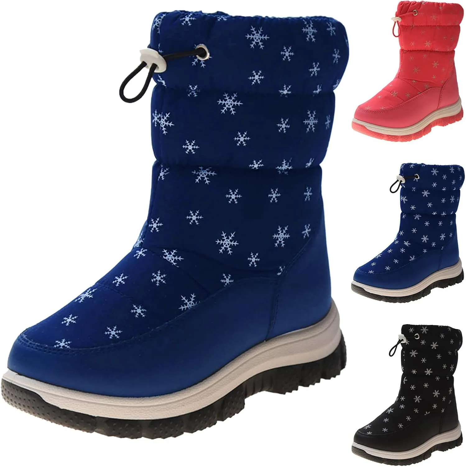 Snow Boots Kids Toddler Winter Ankle Boots Fur Lined Boots Shoes Windproof Baby Boys Girls Booties Outdoor School Boots