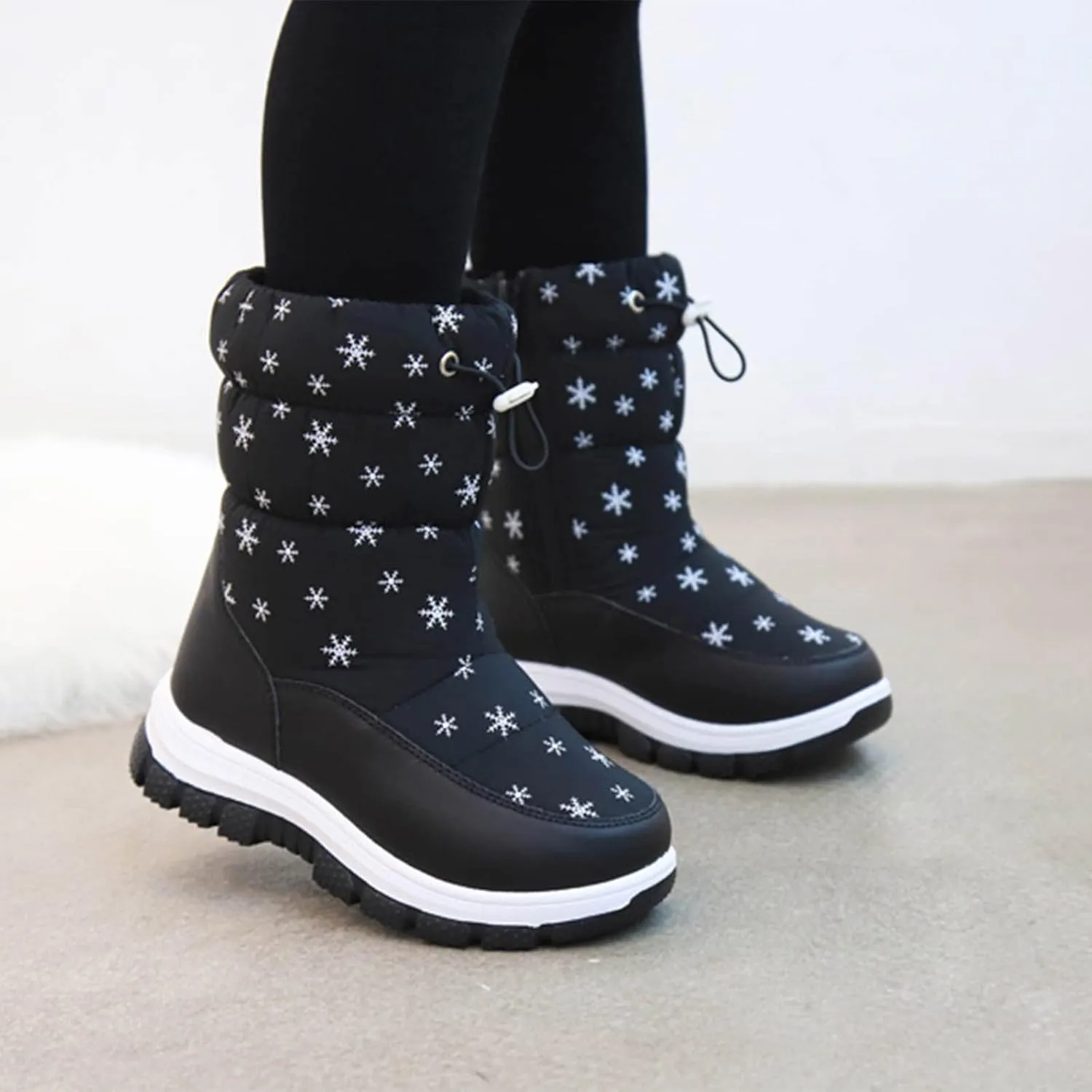 Snow Boots Kids Toddler Winter Ankle Boots Fur Lined Boots Shoes Windproof Baby Boys Girls Booties Outdoor School Boots