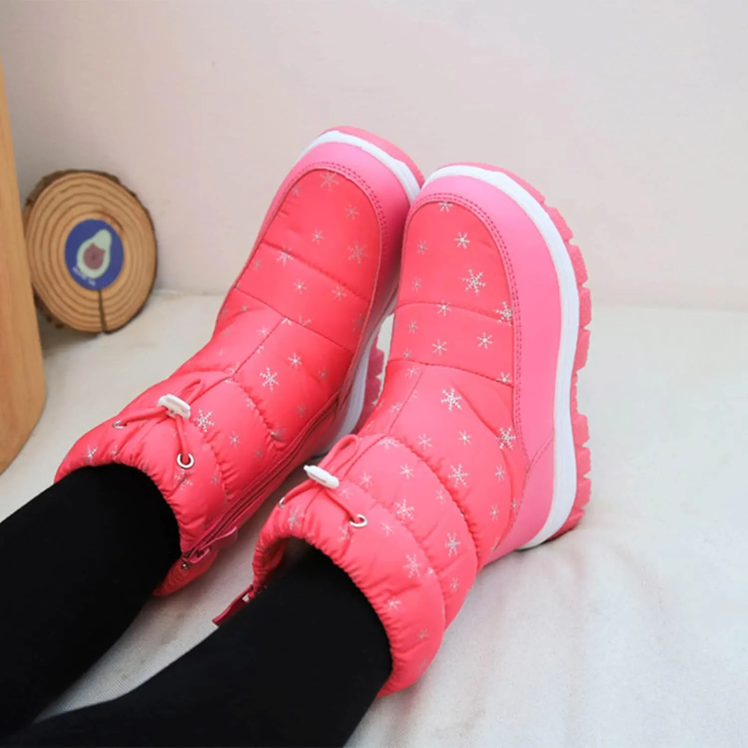 Snow Boots Kids Toddler Winter Ankle Boots Fur Lined Boots Shoes Windproof Baby Boys Girls Booties Outdoor School Boots