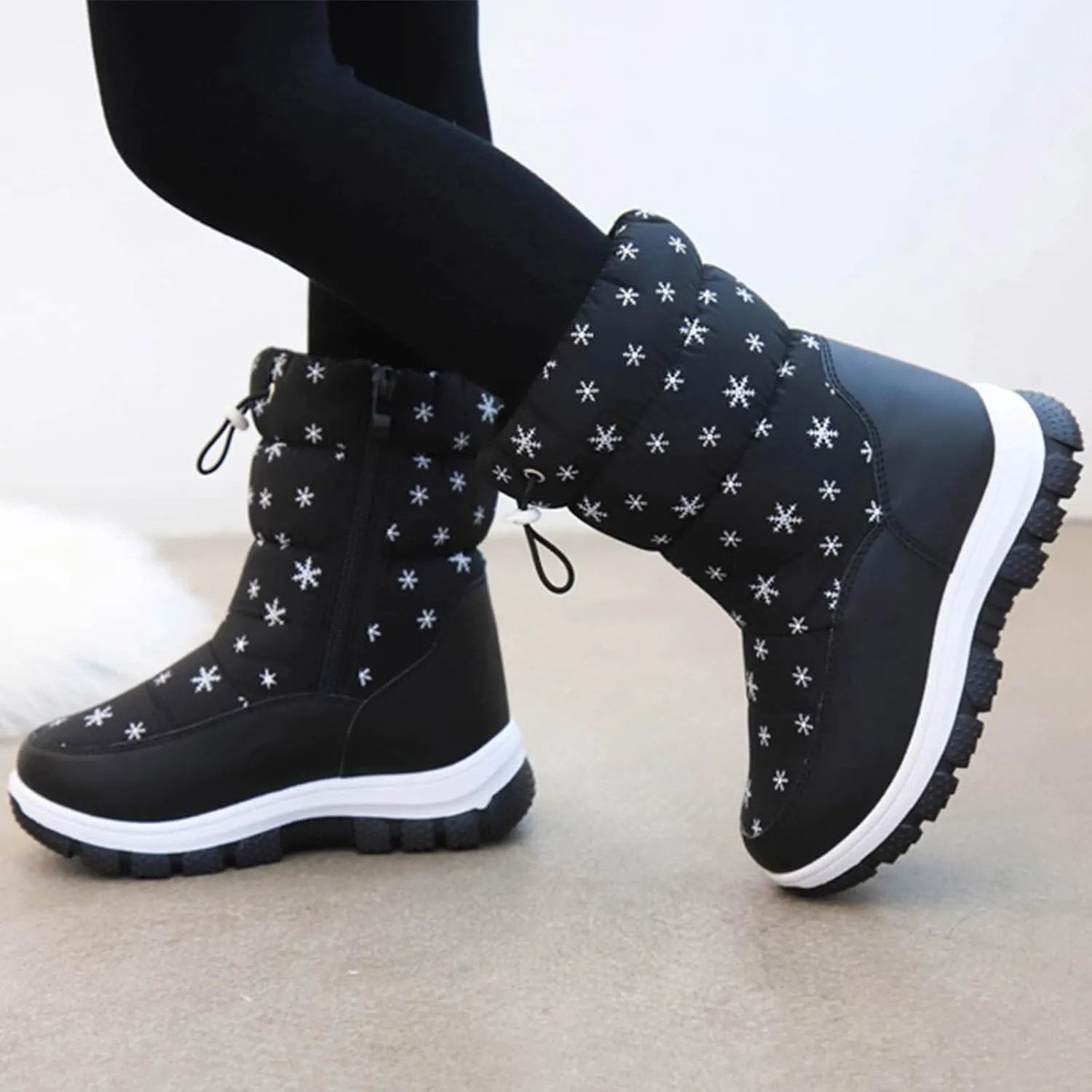 Snow Boots Kids Toddler Winter Ankle Boots Fur Lined Boots Shoes Windproof Baby Boys Girls Booties Outdoor School Boots