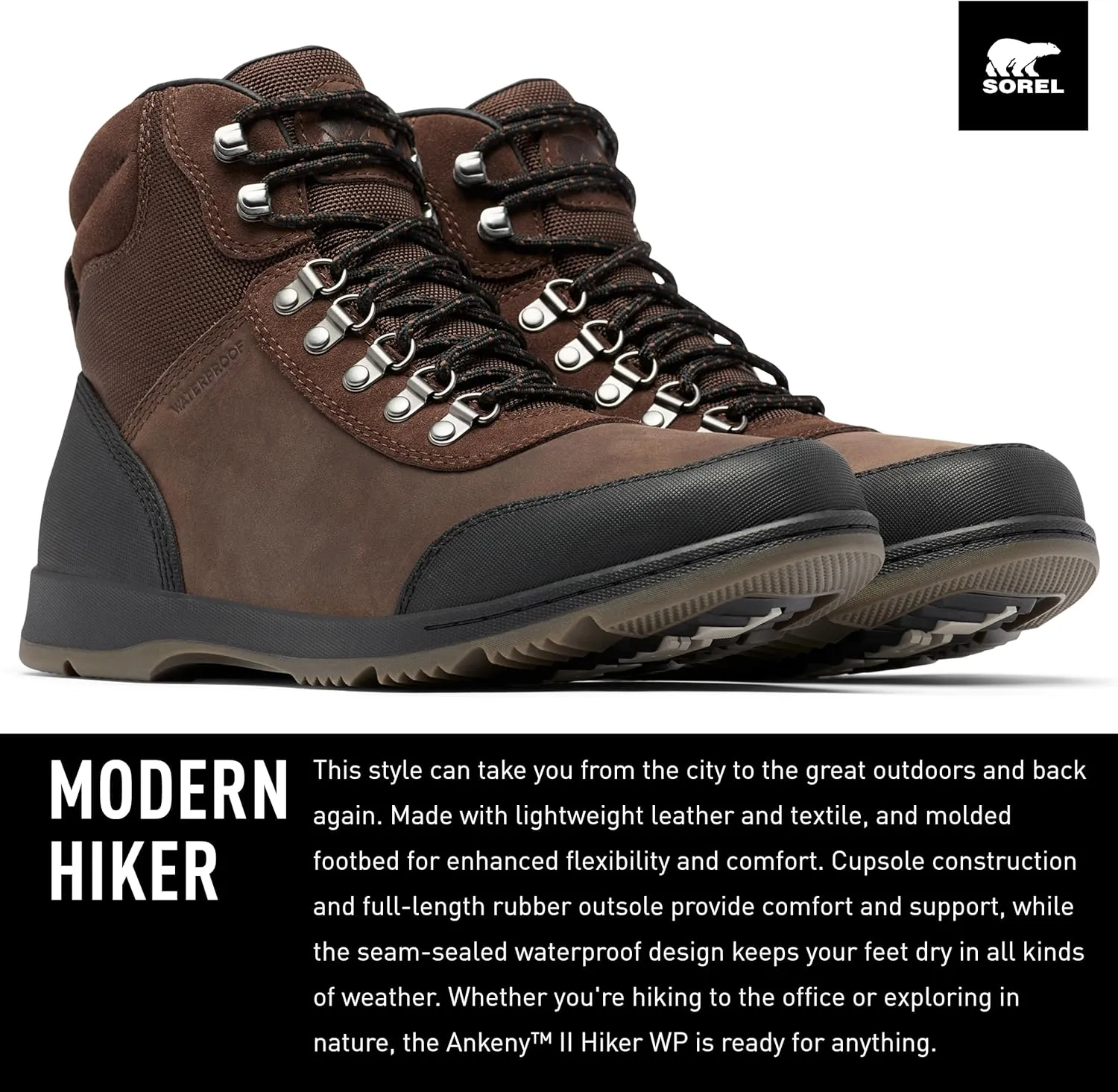 Sorel Men's Ankeny II Hiker Waterproof Boots