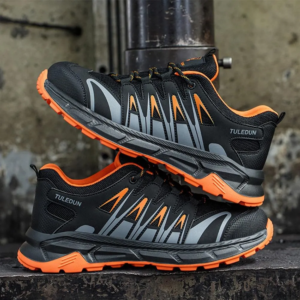 Steel Toe Shoes for Men Women Prestivos Shoes Safety Shoe Steel Toe Power Trainers Anti-Slip Lightweight Comfortable Puncture Proof Sneakers