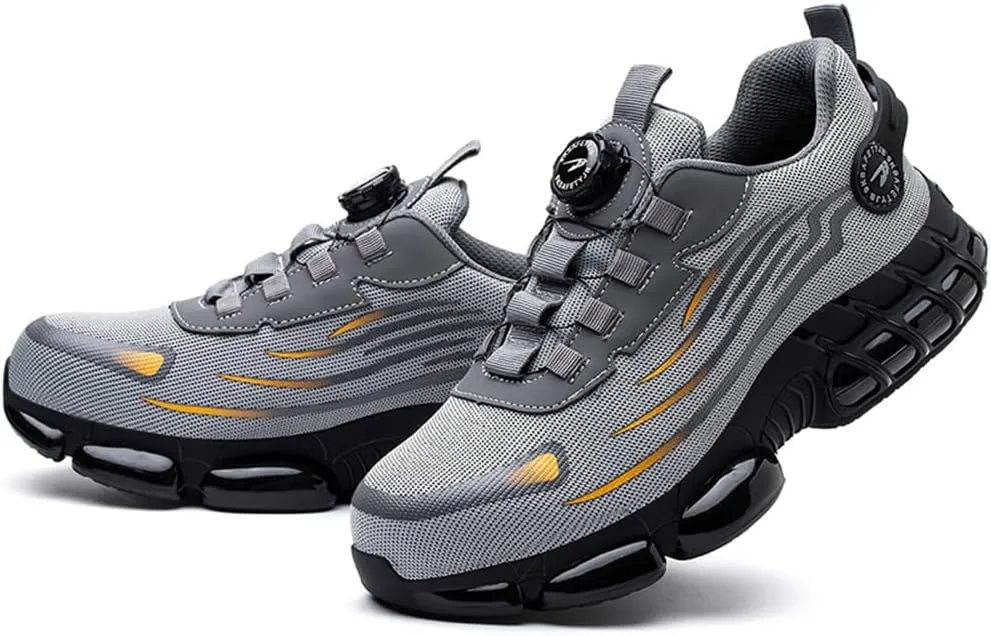 Steel Toe Shoes for Men Women Prestivos Shoes Safety Shoe Steel Toe Power Trainers Anti-Slip Lightweight Comfortable Puncture Proof Sneakers