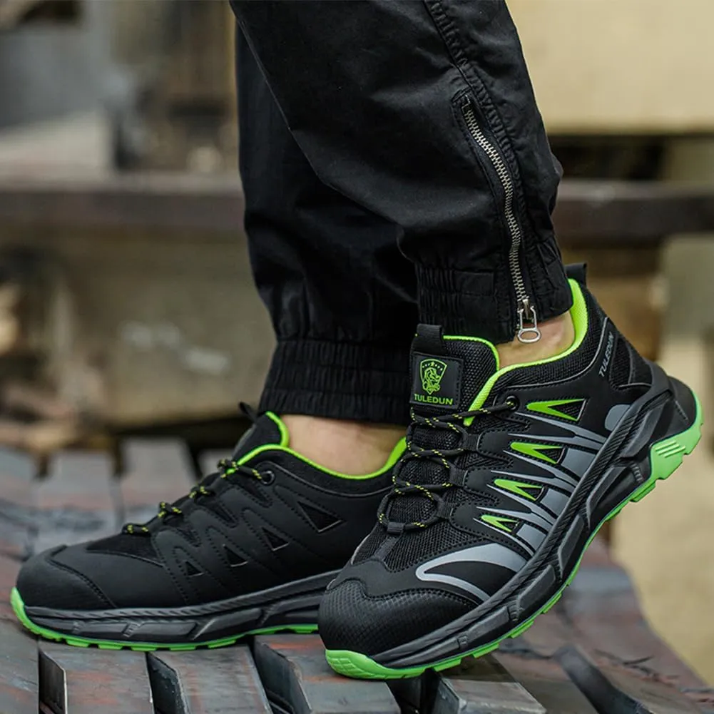 Steel Toe Shoes for Men Women Prestivos Shoes Safety Shoe Steel Toe Power Trainers Anti-Slip Lightweight Comfortable Puncture Proof Sneakers