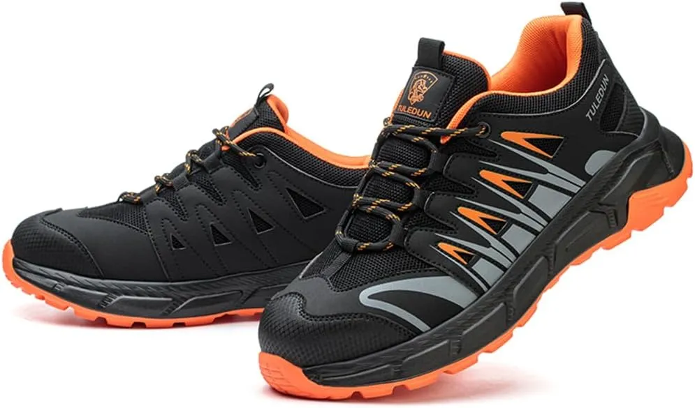 Steel Toe Shoes for Men Women Prestivos Shoes Safety Shoe Steel Toe Power Trainers Anti-Slip Lightweight Comfortable Puncture Proof Sneakers