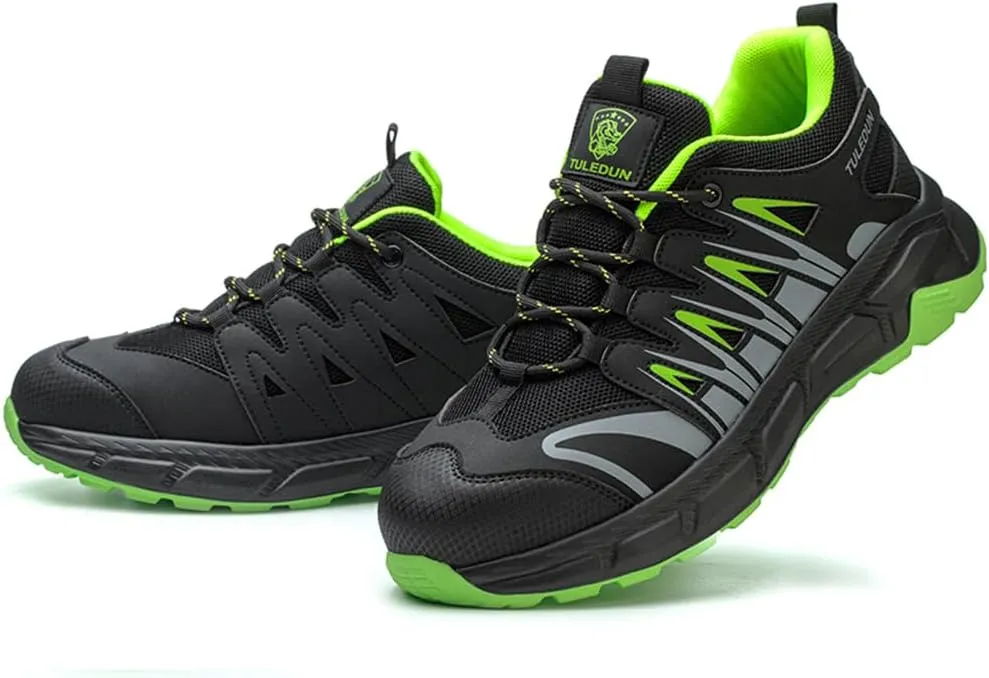 Steel Toe Shoes for Men Women Prestivos Shoes Safety Shoe Steel Toe Power Trainers Anti-Slip Lightweight Comfortable Puncture Proof Sneakers