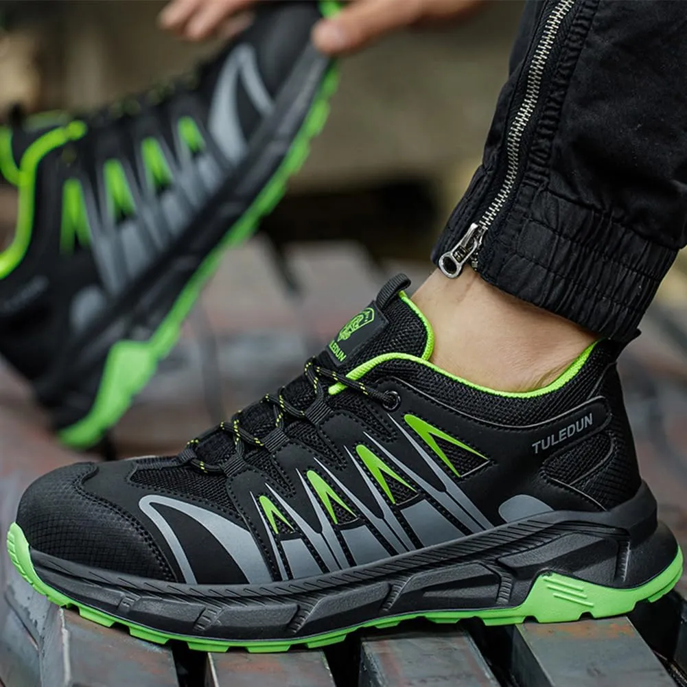 Steel Toe Shoes for Men Women Prestivos Shoes Safety Shoe Steel Toe Power Trainers Anti-Slip Lightweight Comfortable Puncture Proof Sneakers
