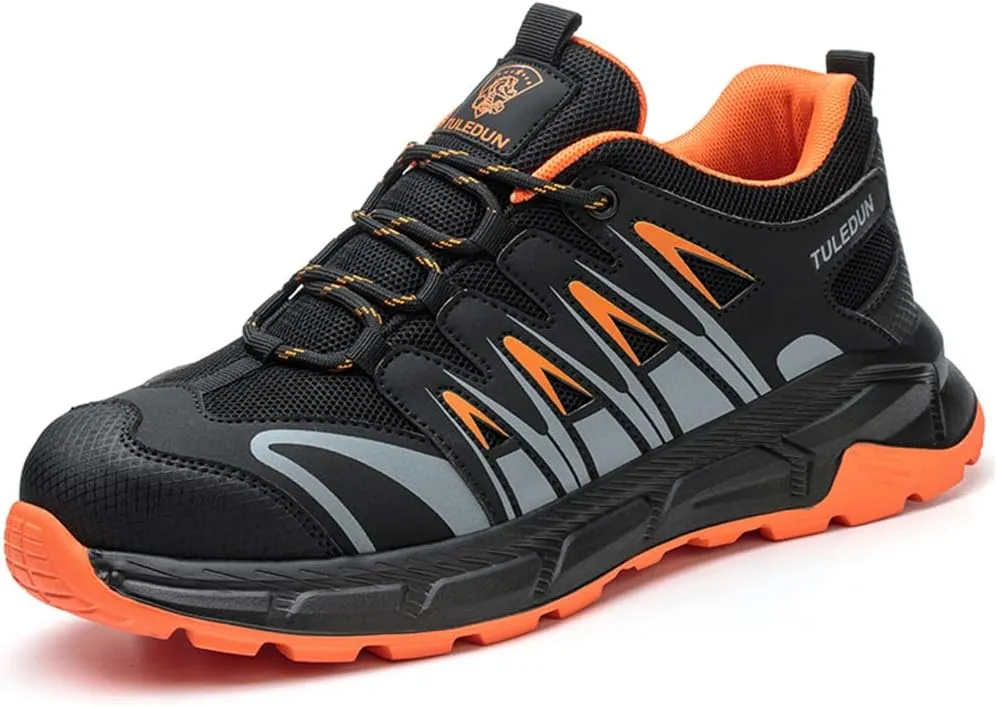Steel Toe Shoes for Men Women Prestivos Shoes Safety Shoe Steel Toe Power Trainers Anti-Slip Lightweight Comfortable Puncture Proof Sneakers