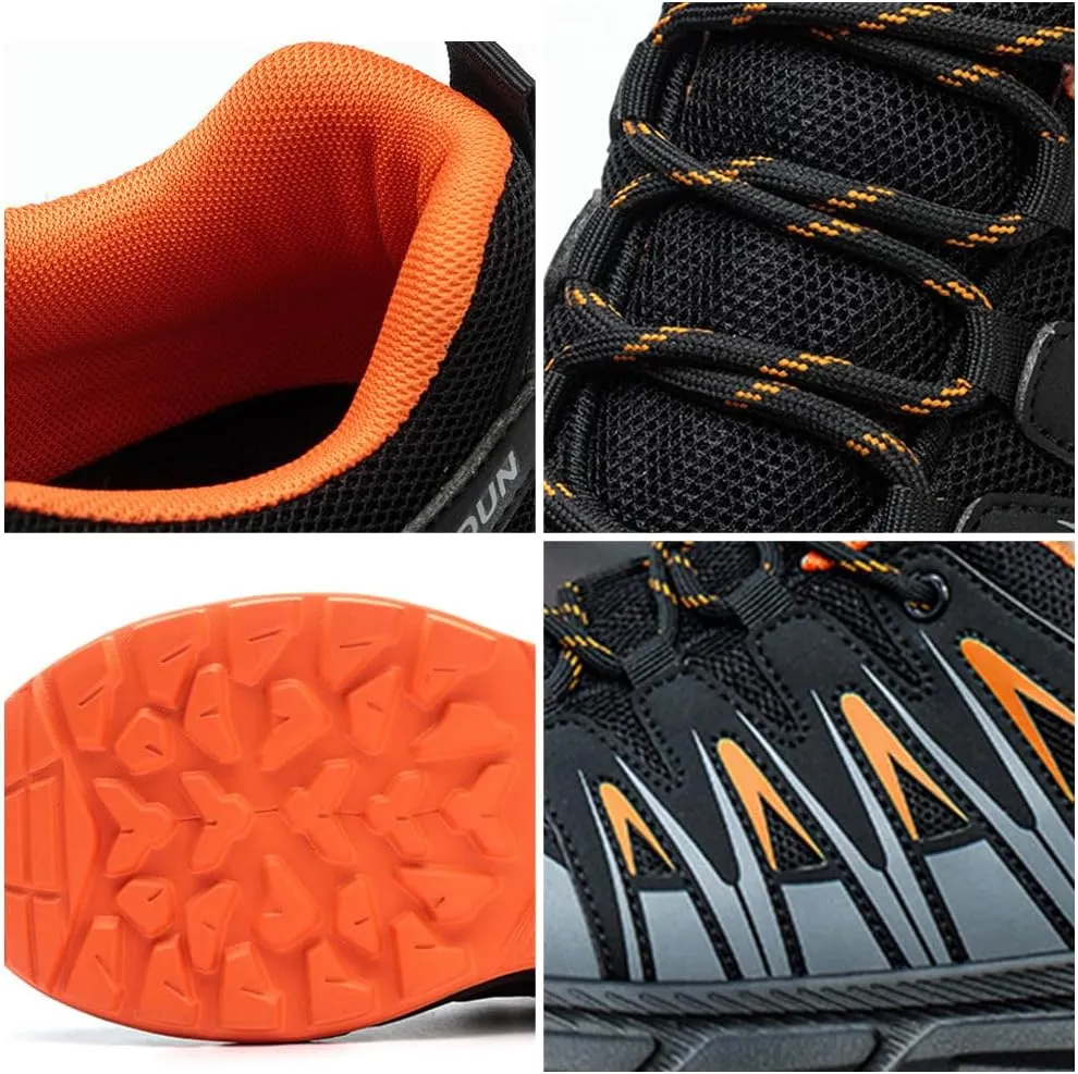 Steel Toe Shoes for Men Women Prestivos Shoes Safety Shoe Steel Toe Power Trainers Anti-Slip Lightweight Comfortable Puncture Proof Sneakers