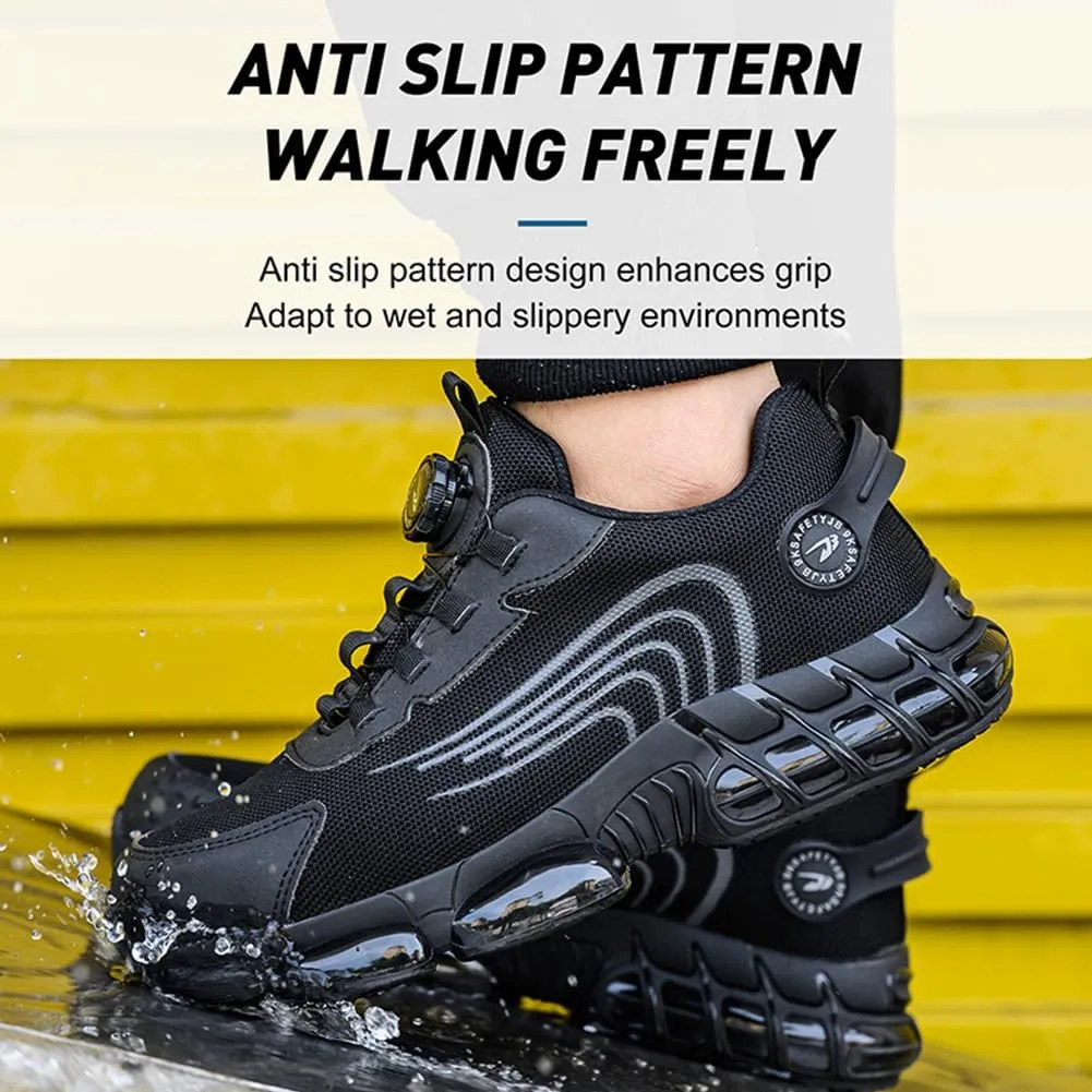 Steel Toe Shoes for Men Women Prestivos Shoes Safety Shoe Steel Toe Power Trainers Anti-Slip Lightweight Comfortable Puncture Proof Sneakers